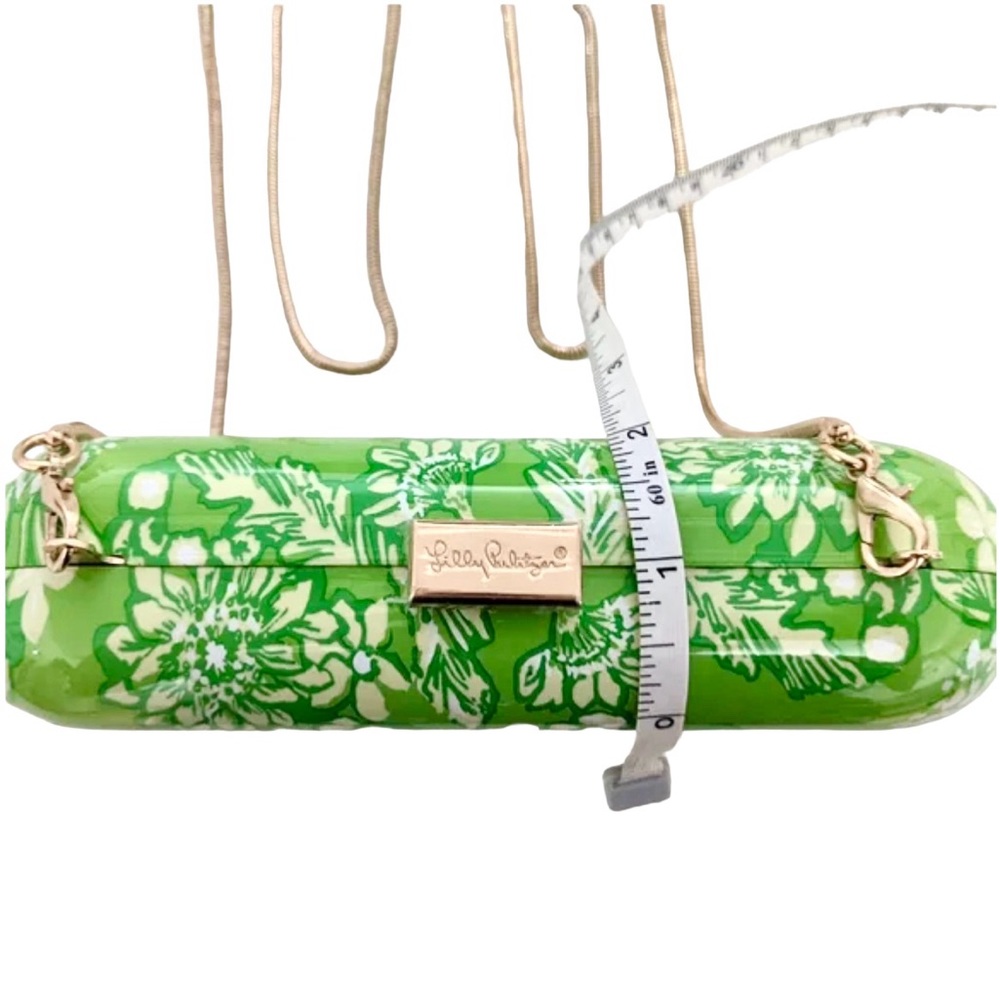 NWT Lilly Pulitzer Clutch It's A Spring Thing in Limeade W/ Gold Shoulder Chain - Picture 8 of 10